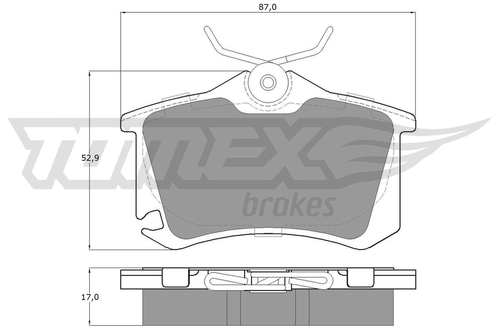 Sada brzdových platničiek kotúčovej brzdy TOMEX Brakes
